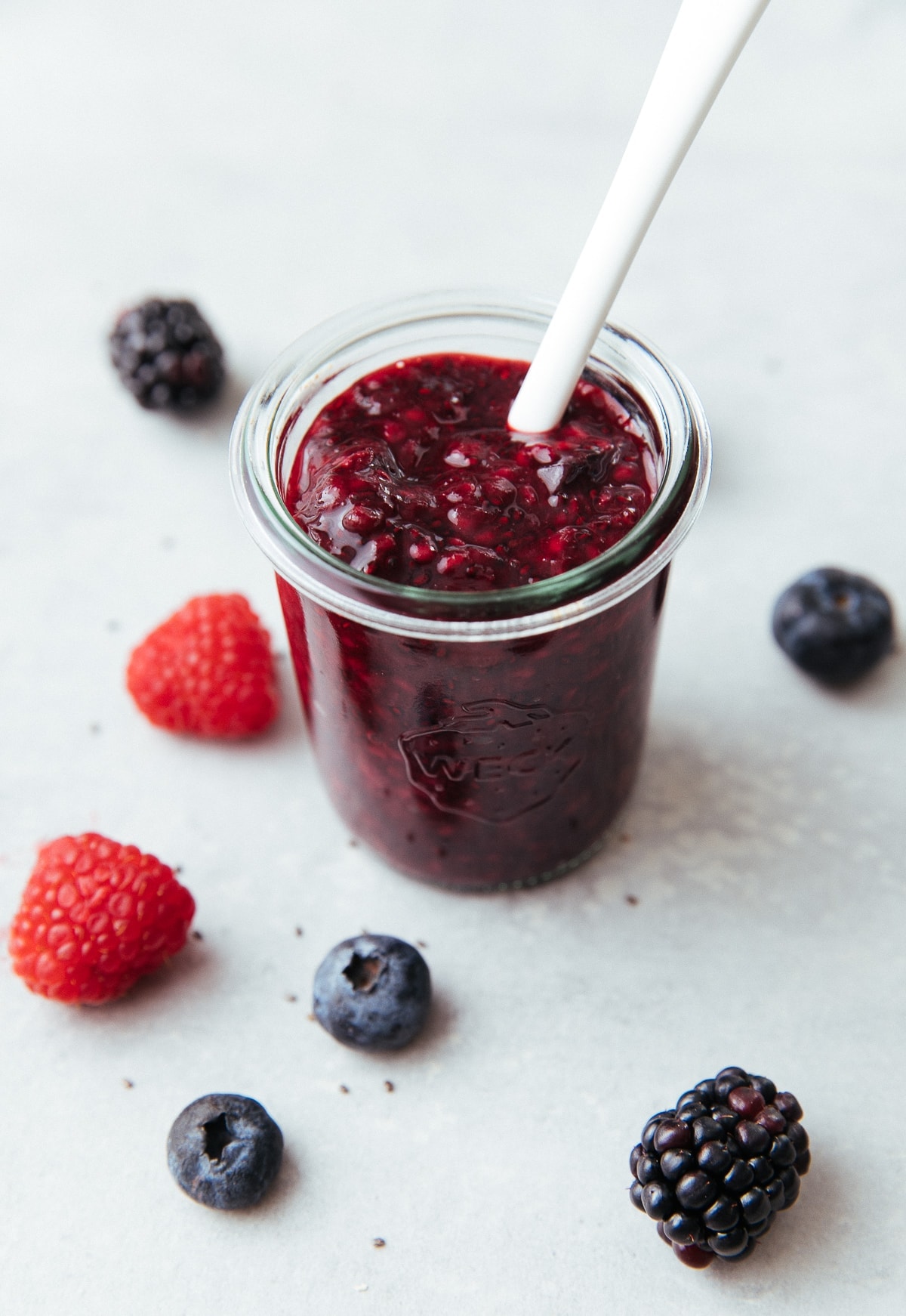 BERRY CHIA SEED JAM (HEALTHY & EASY)