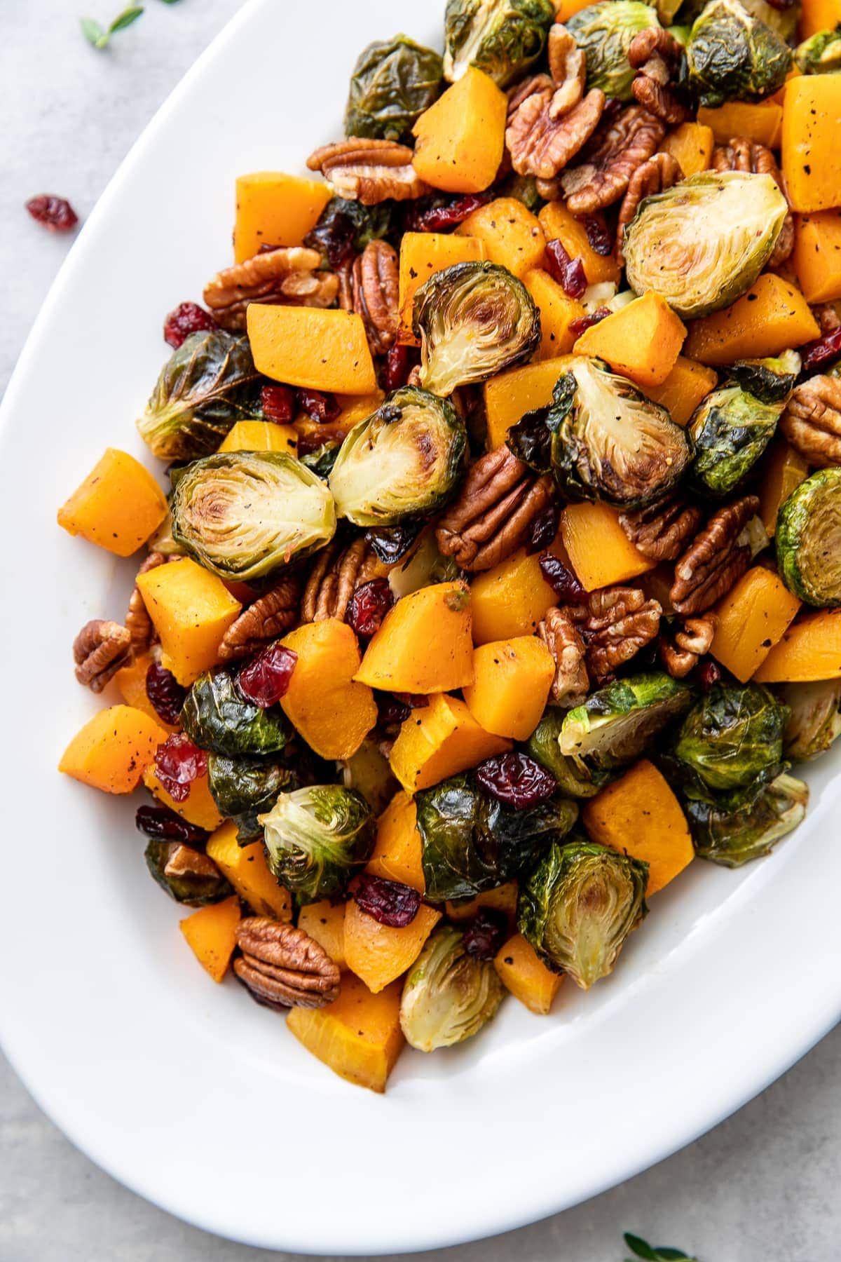 ROASTED BRUSSELS SPROUTS & BUTTERNUT SQUASH